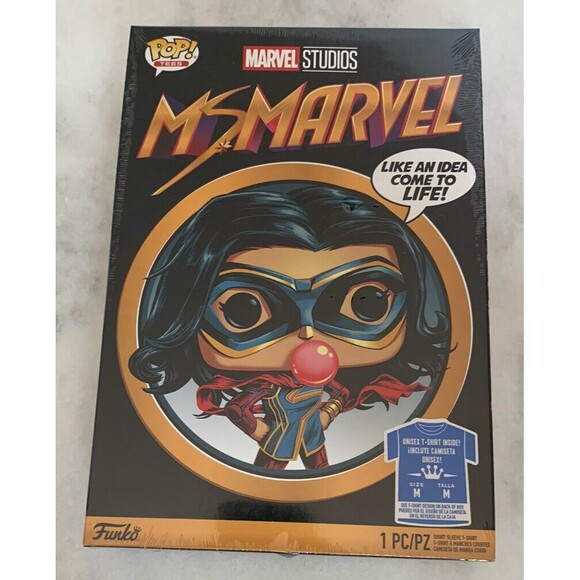 MS MARVEL Funko Pop Tees Marvel T Shirt Target Limited Edition Sealed Medium - Picture 1 of 2